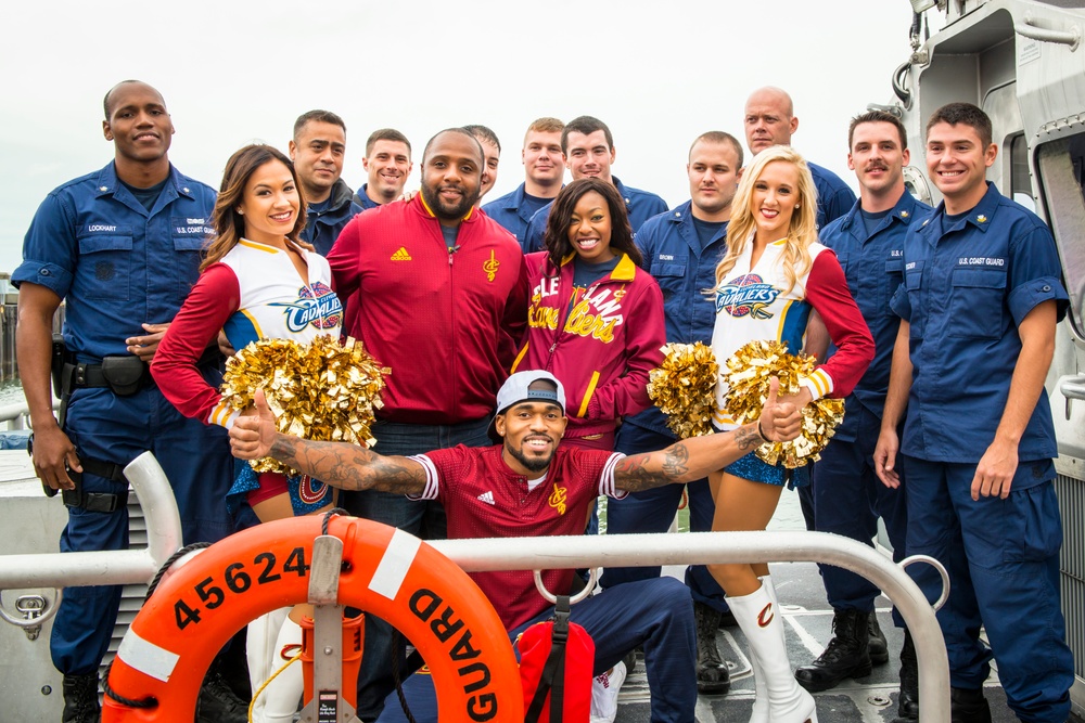 Cleveland Cavaliers throw surprise pizza party for Cleveland area Coast Guardsmen