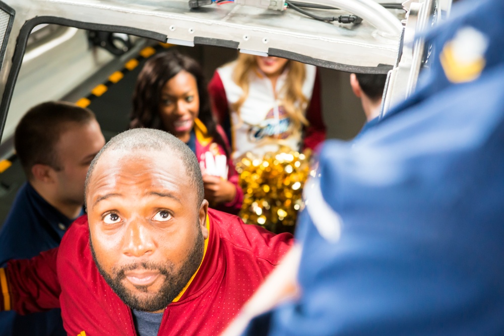 Cleveland Cavaliers throw surprise pizza party for Cleveland area Coast Guardsmen