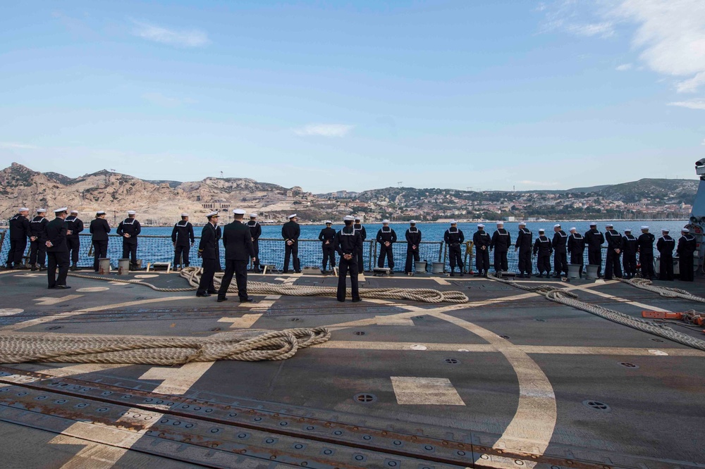 USS Farragut arrives in Marseille, France