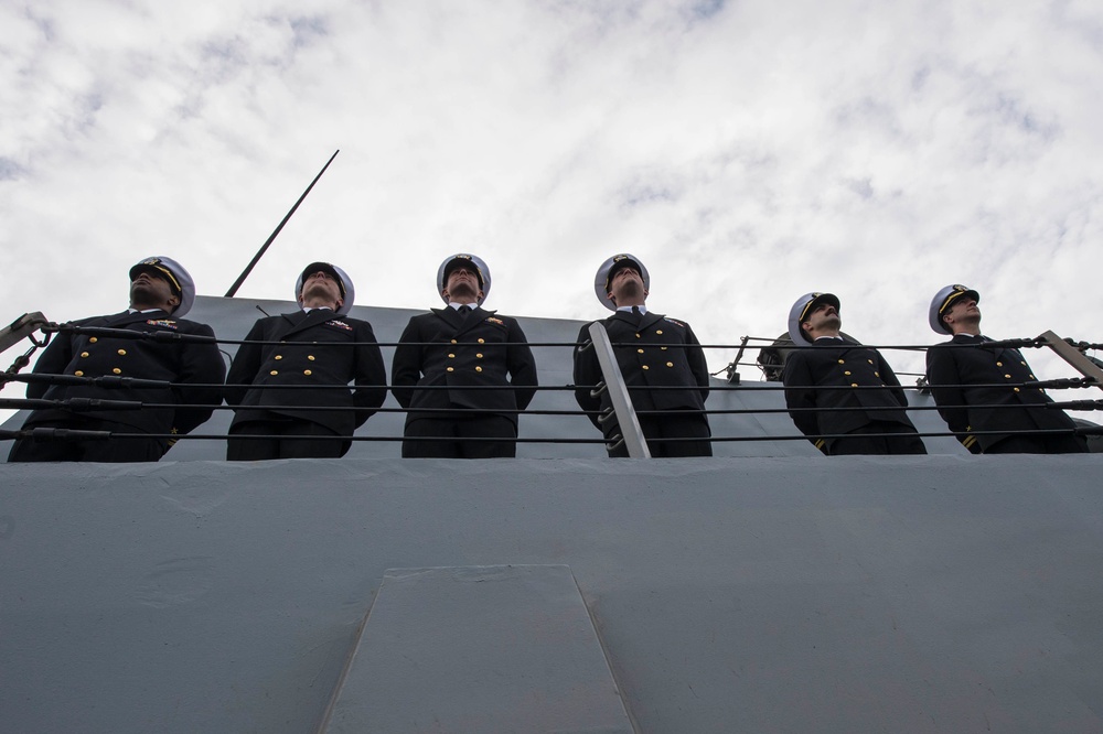 USS Farragut Departs Marseille, France