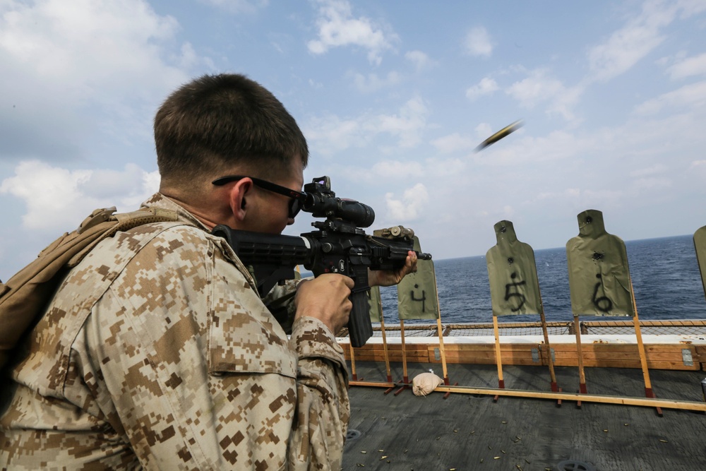 Falling Brass: U.S. Marines maintain readiness at sea