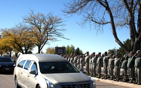 Dignified transfer ceremony for Maj. Phyllis Pelky