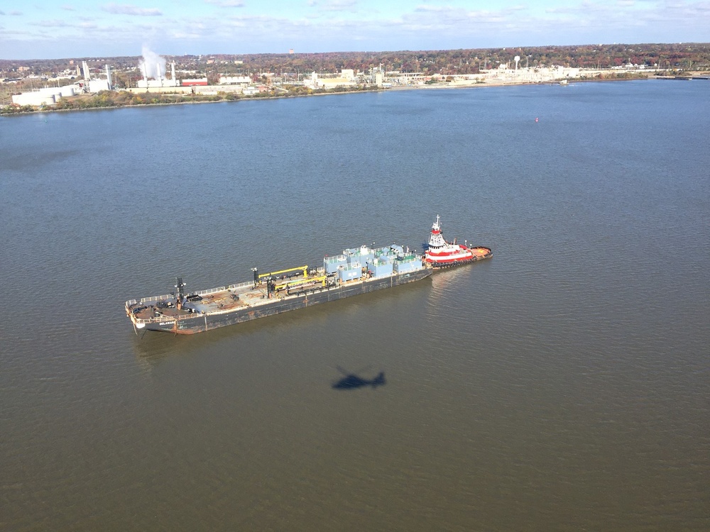 Tug and barge aground off Delaware