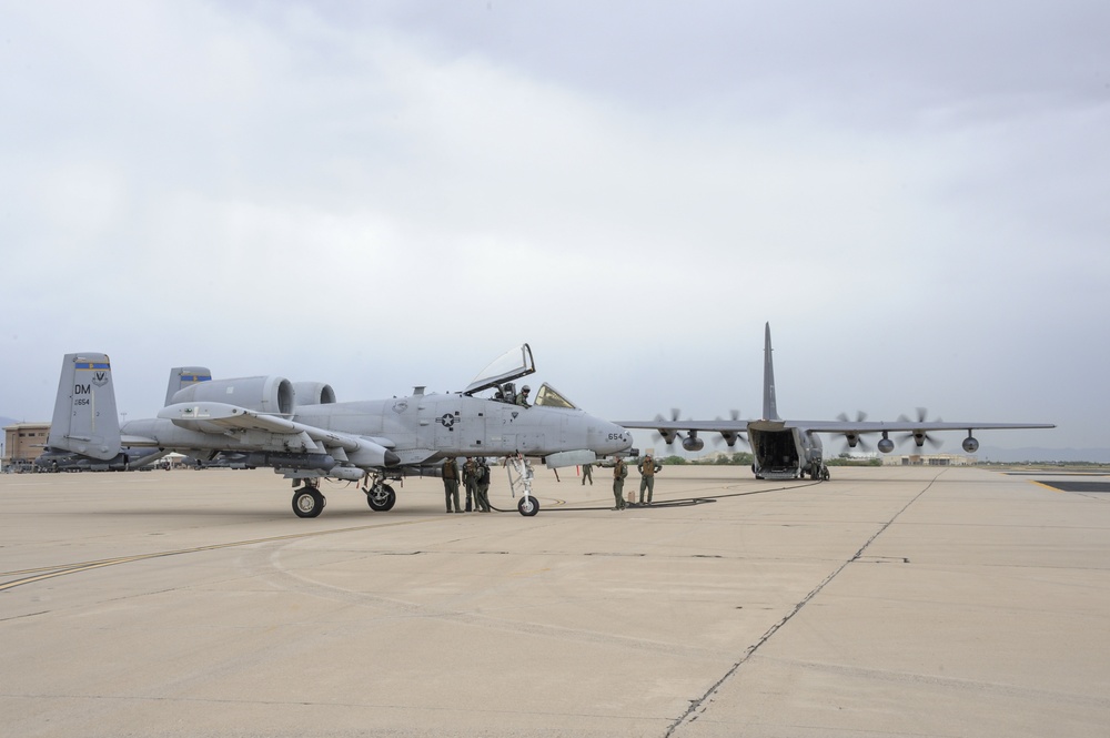 FARP team refuels A-10s at D-M
