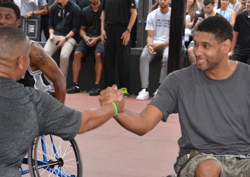 San Antonio Spurs spend time with warriors at WFSC, CFI