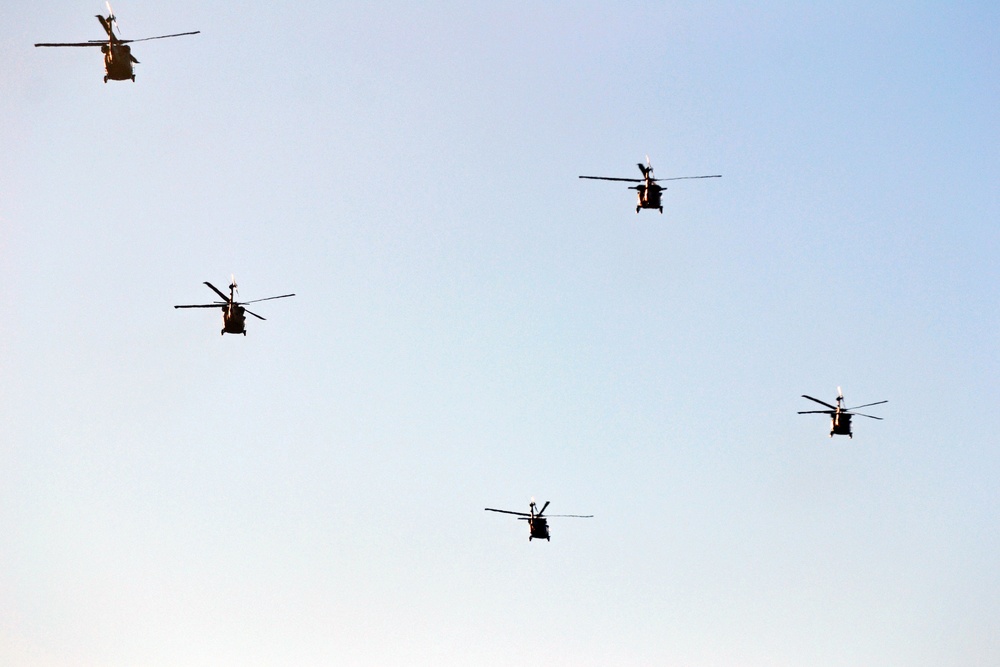 Five aircraft formation