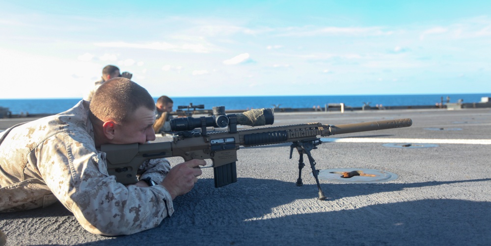 US Marines maintain sniper capability at sea