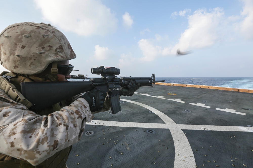 Sharpened Steel: 15th MEU Marines practice shooting