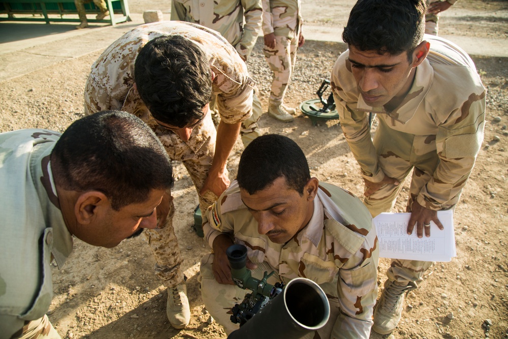 Weapons training at Camp Taji, Iraq