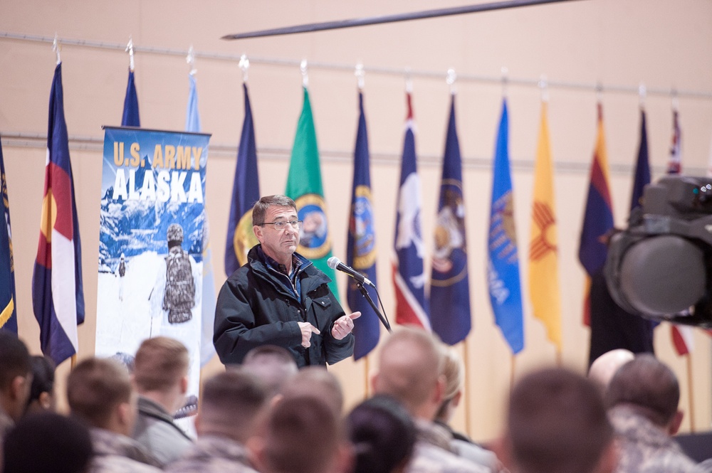 Secretary of defense addresses troops