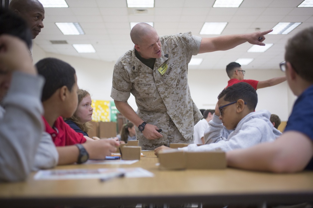 Marines with SOI-East Provide Basic Land Navigation Course to Brewster Middle School Students