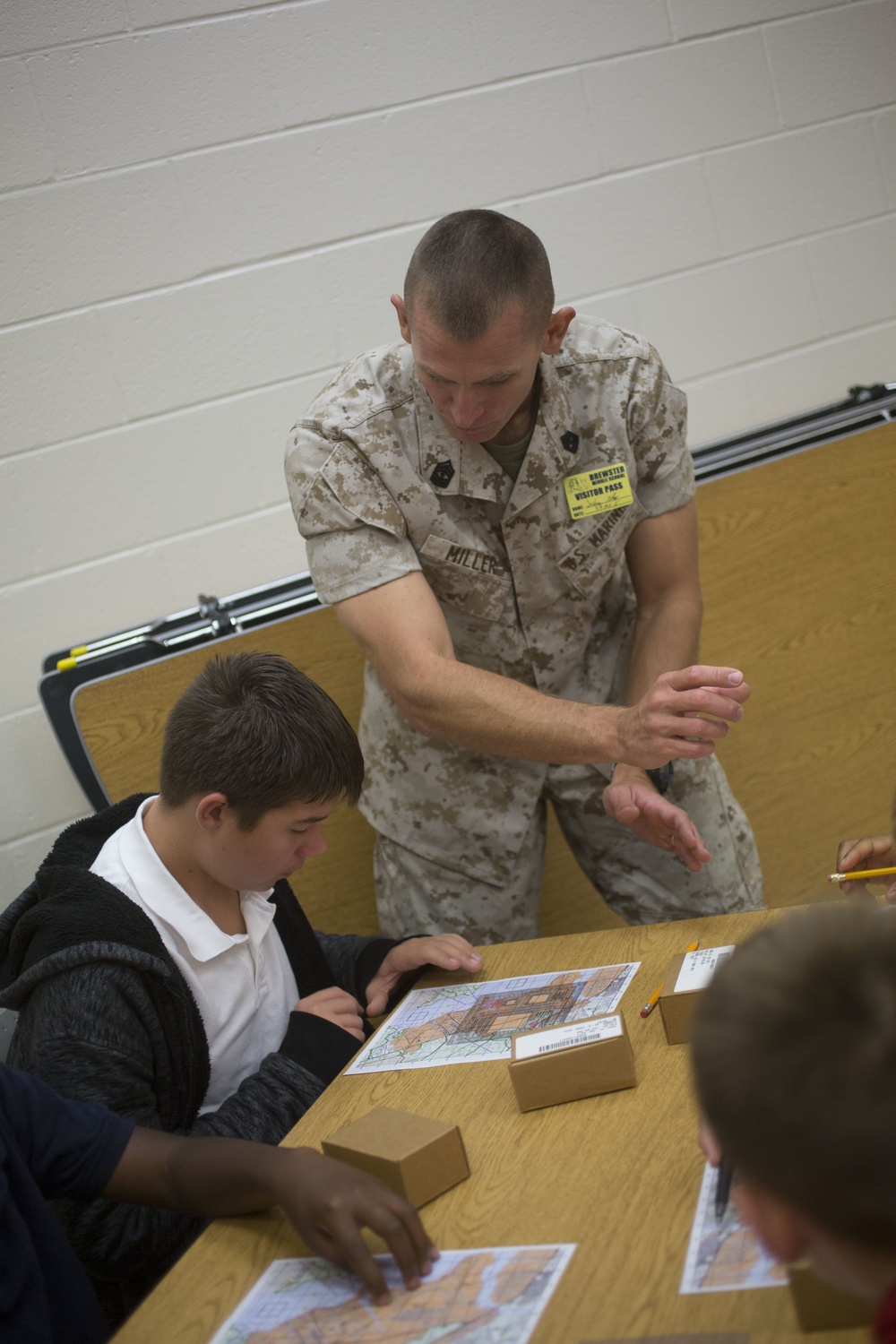 Marines with SOI-East Provide Basic Land Navigation Course to Brewster Middle School Students