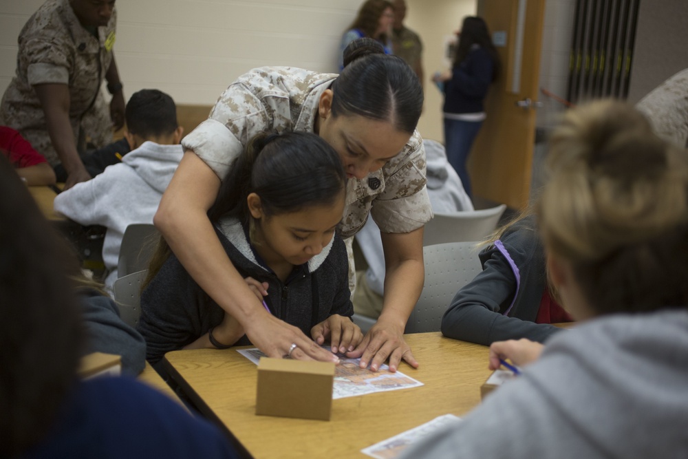 Marines with SOI-East Provide Basic Land Navigation Course to Brewster Middle School Students