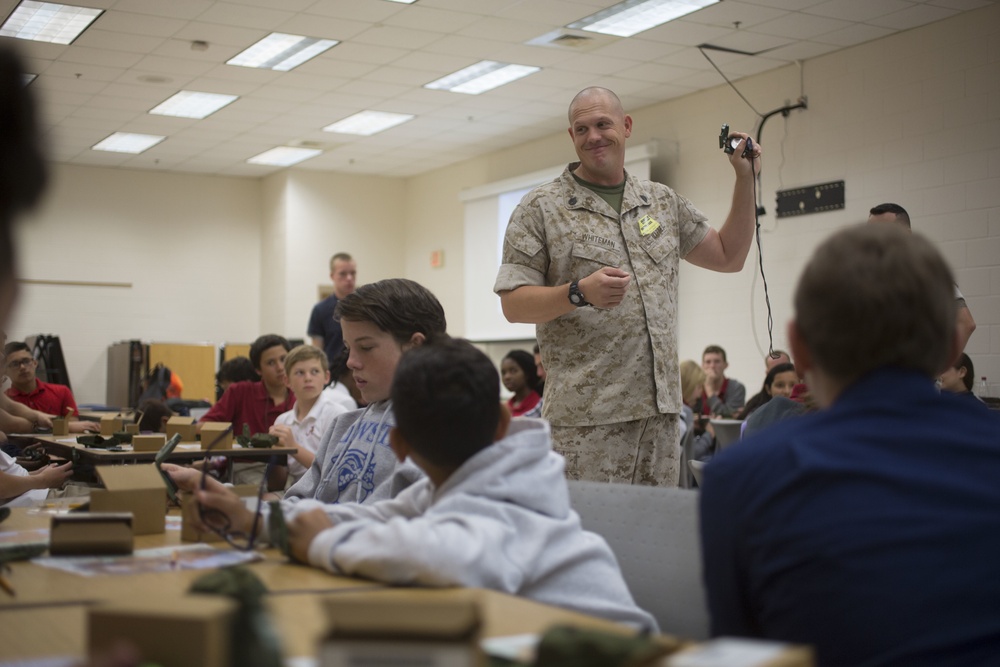 Marines with SOI-East Provide Basic Land Navigation Course to Brewster Middle School Students