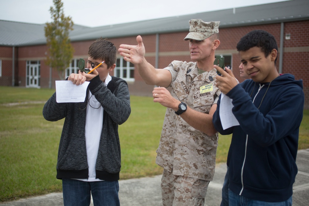 eMarines with SOI-East Provide Basic Land Navigation Course to Brewster Middle School Students