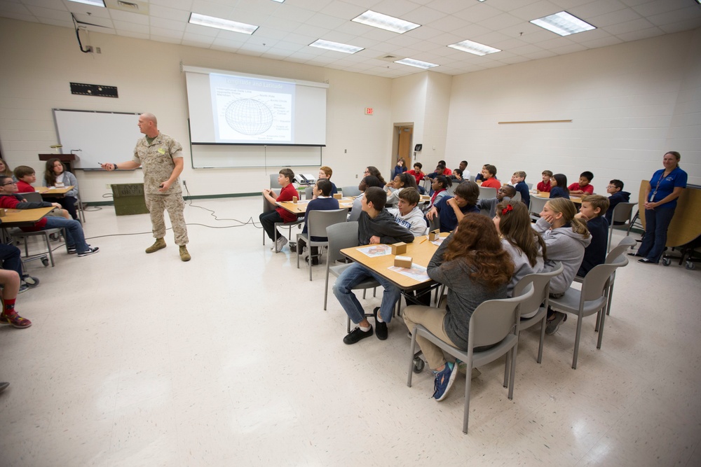 Marines with SOI-East Provide Basic Land Navigation Course to Brewster Middle School Students