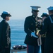 Burial at sea ceremony aboard USS New Orleans