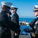 Burial at sea ceremony abaord USS New Orleans