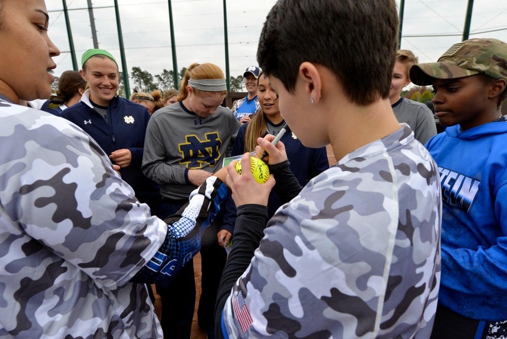 UND holds softball clinic at Ramstein
