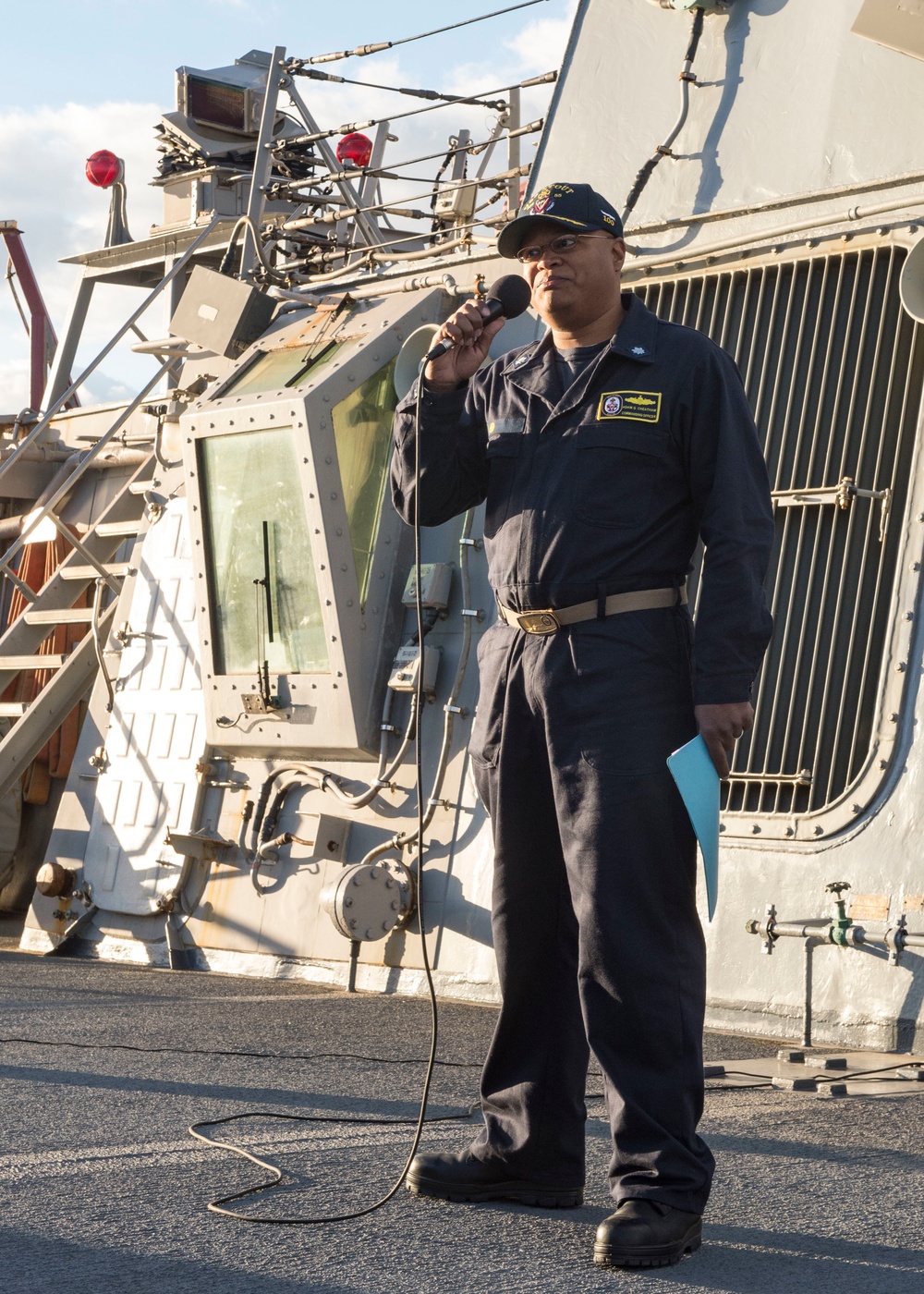 USS Stout all-hands call