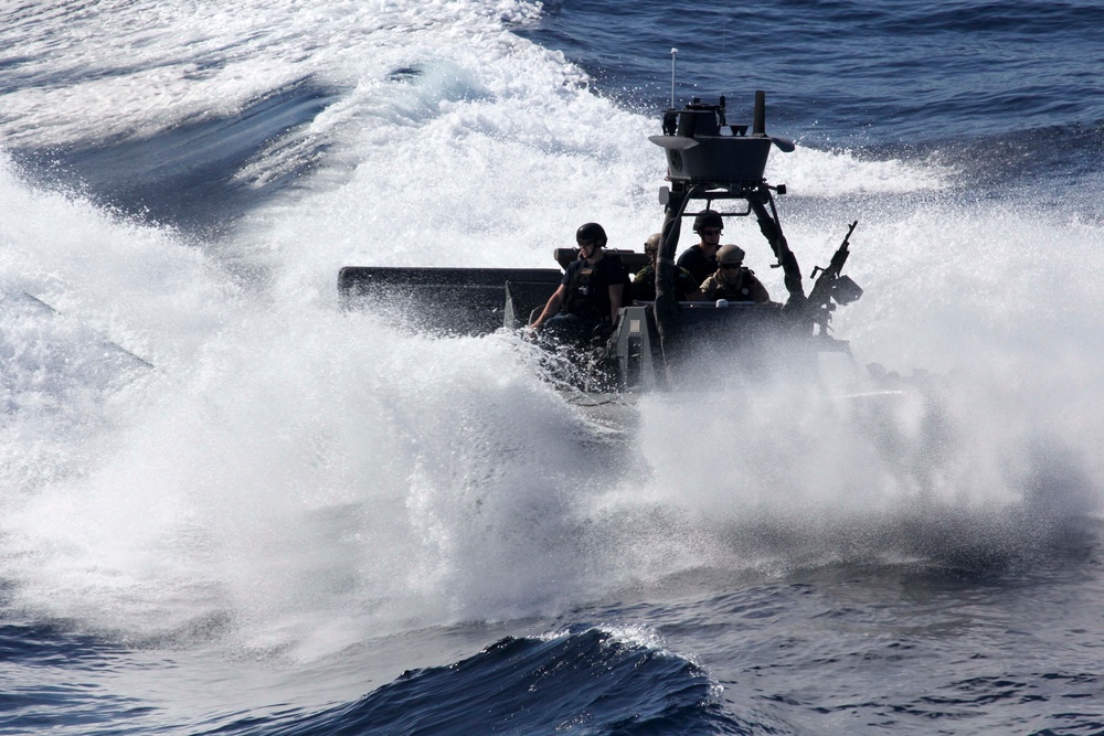 USS Arlington training