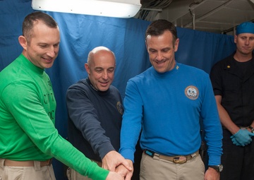 USS Theodore Roosevelt cake celebration