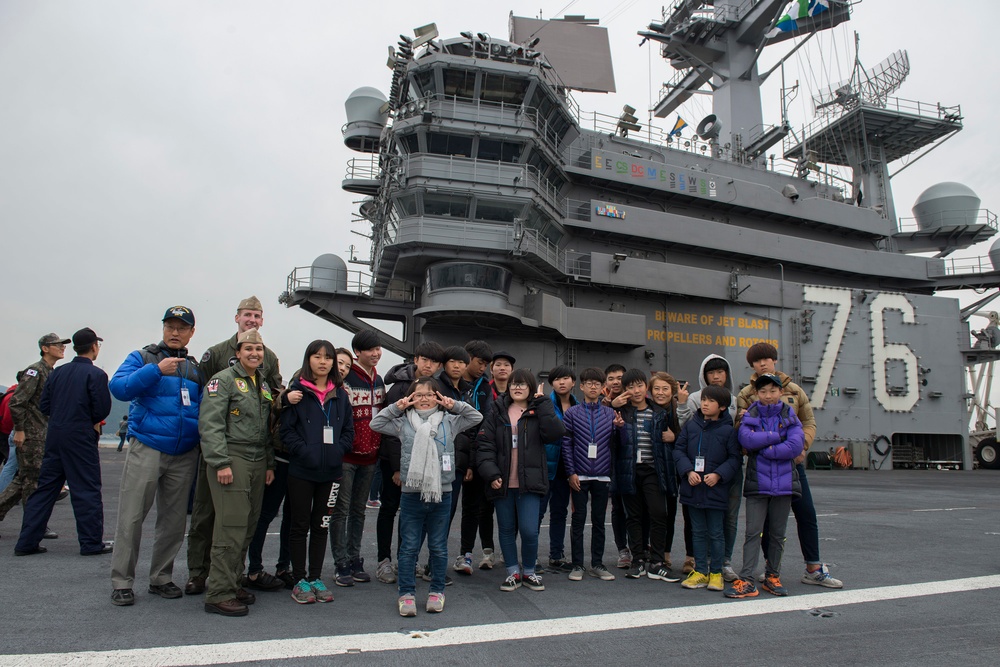 USS Ronald Reagan action