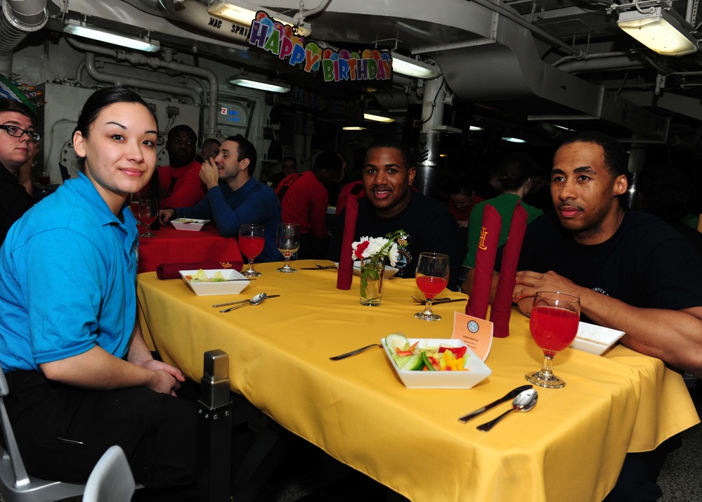 USS Theodore Roosevelt October birthday dinner