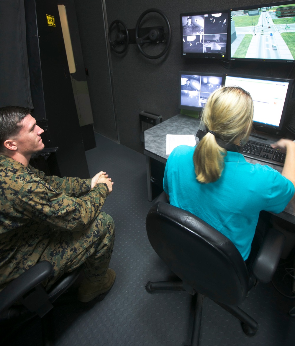 Marines drive through heavy snowfall and harsh winds to obtain tactical licenses