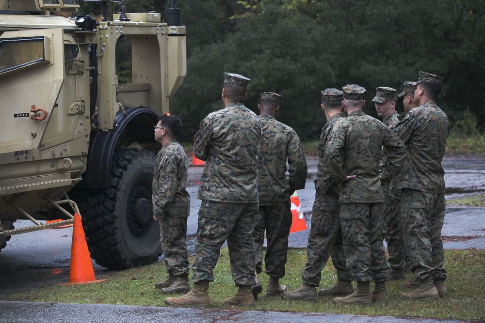 Marines drive through heavy snowfall and harsh winds to obtain tactical licenses