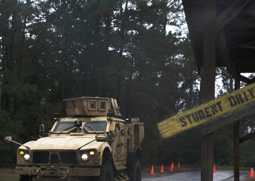 Marines drive through heavy snowfall and harsh winds to obtain tactical licenses