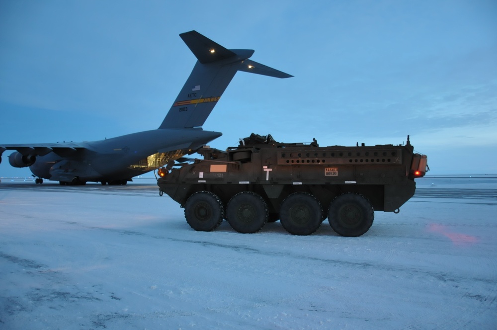Strykers above the Arctic Circle