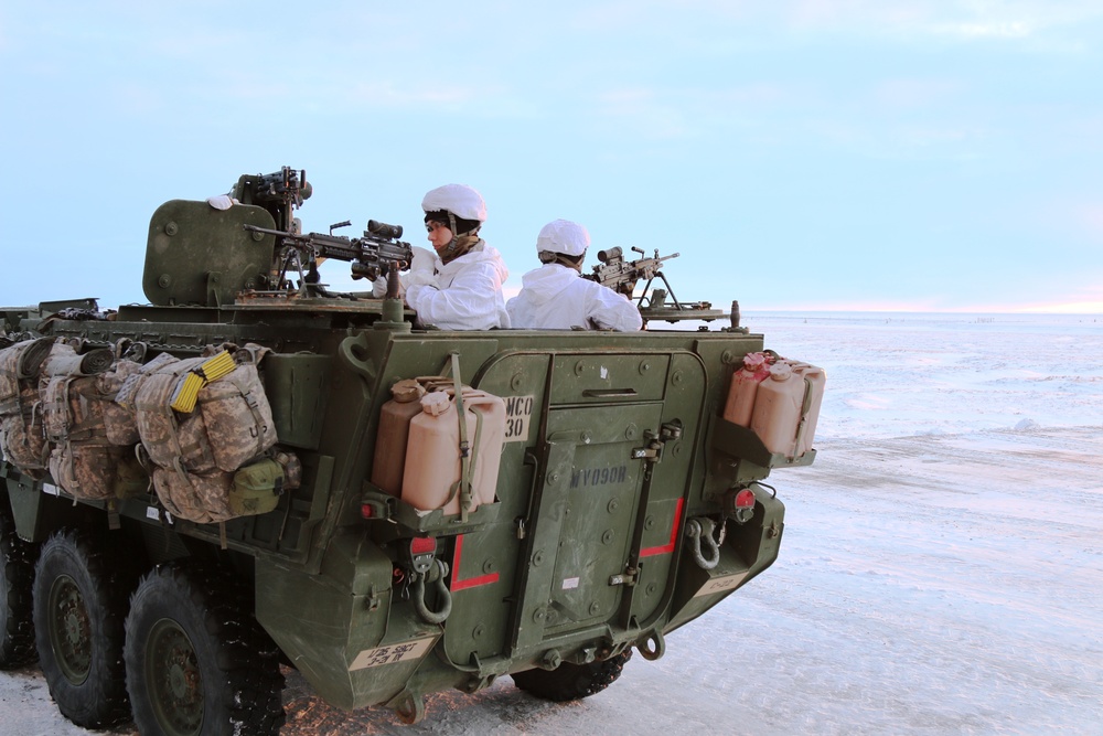 Strykers above the Arctic Circle