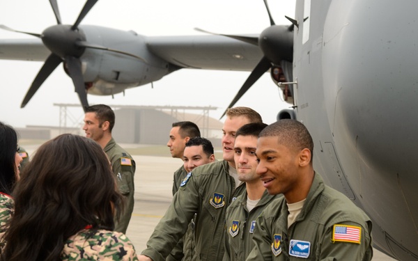 Kansas City Chiefs cheerleaders tour Ramstein