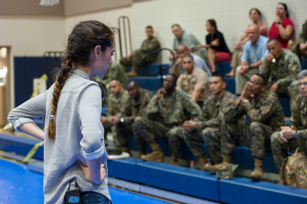 Pure Praxis group performs SAPR training at the Camp H.M. Smith Fitness Center in Hawaii.