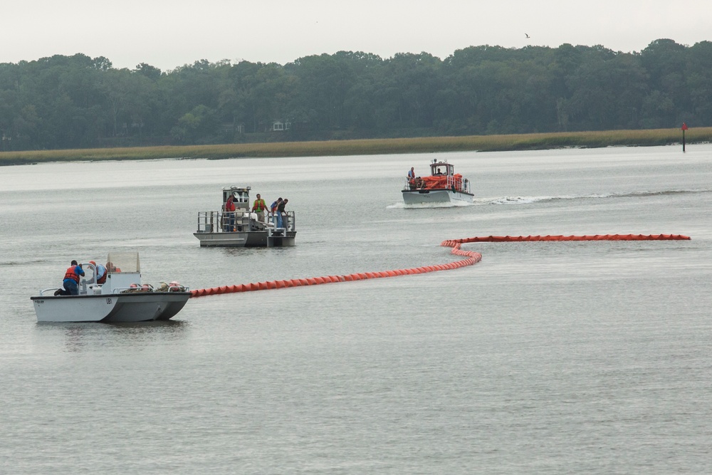 MCAS Beaufort rehearses oil spill decontamination procedures