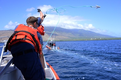 Coast Guard Station Maui conducts whale disentanglement training