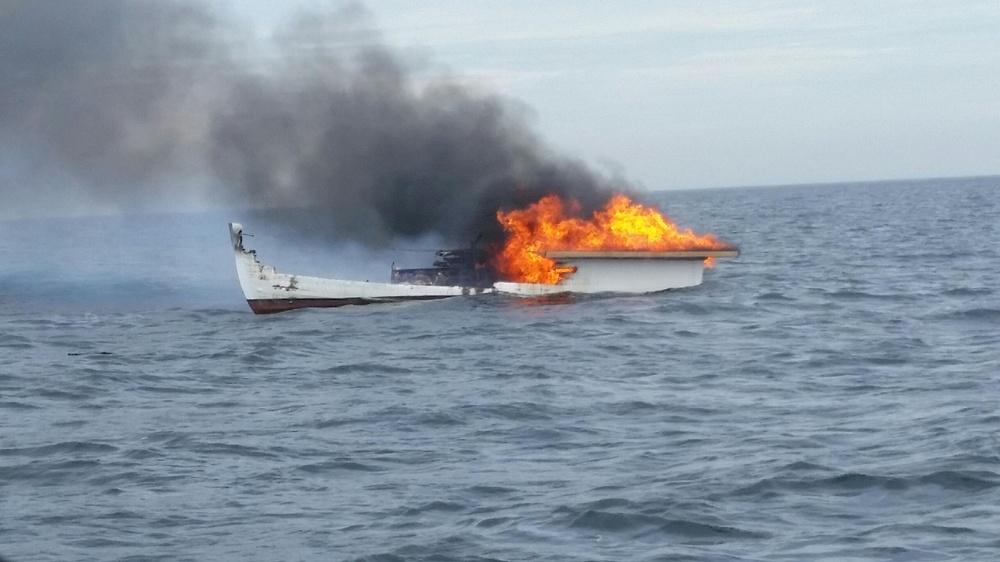 Coast Guard, two fire departments, respond to burning lobster boat near Ipswich, Mass.