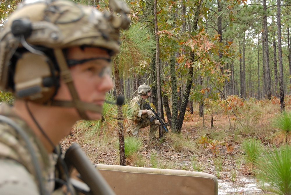 Soldiers pull security during exercise