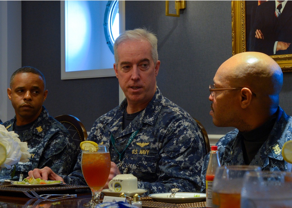 Chief petty officers luncheon in in port cabin