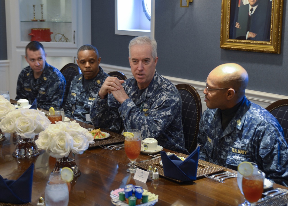 Departmental leading chief petty officers luncheon in CO's in port cabin
