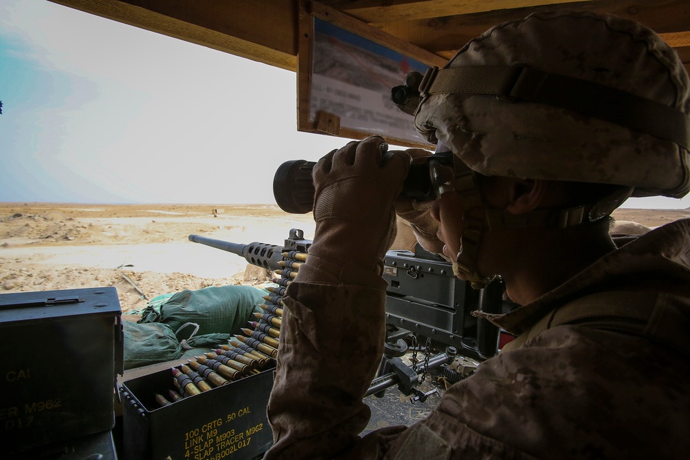 U.S. Marines maintaining security of coalition resources in Iraq