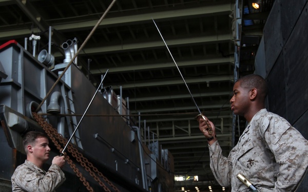26th MEU conducts corporals course abaord the USS Oak Hill