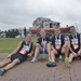 Coast Guard members relax after Coast Guard Day 5k