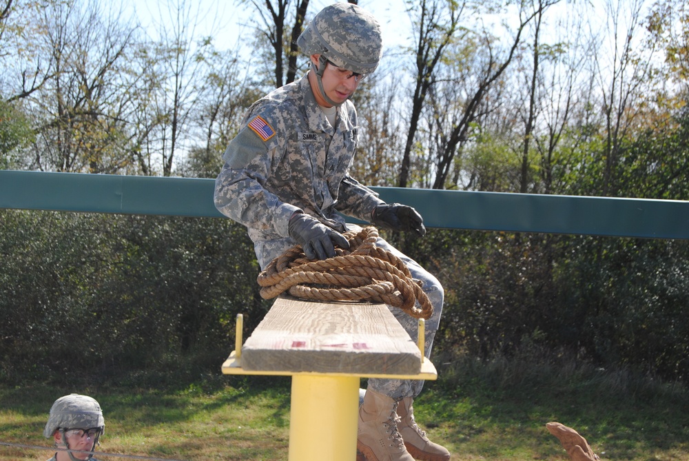 Junior enlisted soldiers tackle Leadership Reaction Course