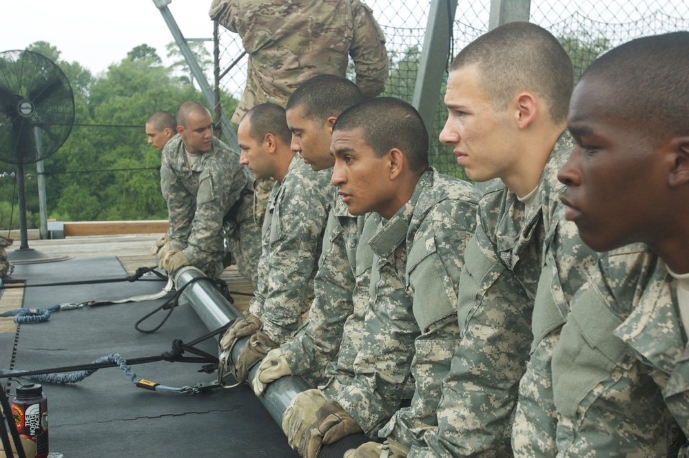 Waiting to rappel