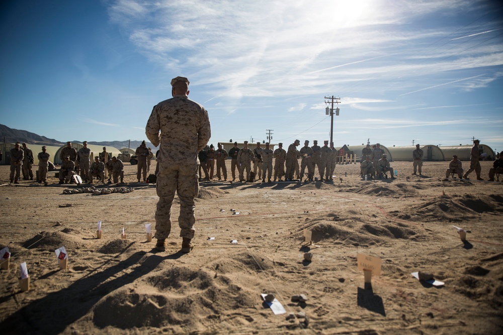 8th Marine Regiment briefs the plan for the Battalion Assault Course