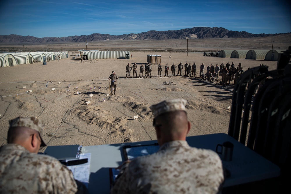 8th Marine Regiment briefs the plan for the Battalion Assault Course