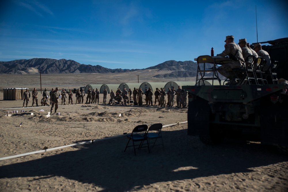 8th Marine Regiment briefs the plan for the Battalion Assault Course