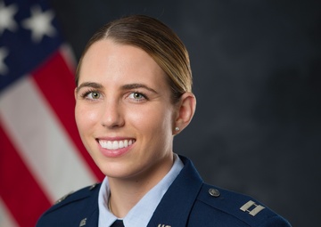 Official portrait of Officer-in-Charge of Ceremonies and Protocol, Air Force District Washington, Capt. Katherine J. Brock, US Air Force